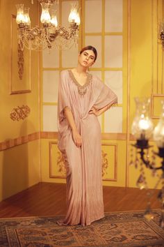 Lavender Kaftan | Pakistani Designer Outfit | Sarosh Salman Chiffon Kaftan, Zardozi Work, Designer Outfit, Embroidered Chiffon, Pakistani Designers, Text Box, Custom Sizing, Lavender, Size Chart