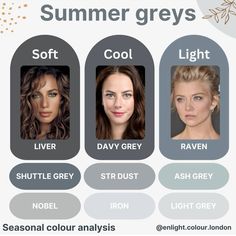 True Summer Vs Cool Summer, Soft Summer Brunette, Cool Summer Celebrities, True Summer Capsule Wardrobe, Cool Summer Hair, House Of Colour Summer, Soft Summer Hair, Light Summer Makeup