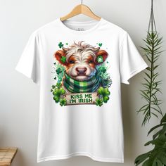 a white t - shirt with an image of a dog's face on it