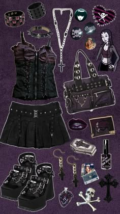 Purple Emo Aesthetic, Mall Goth Inspo Outfits, Mall Goth Dti Outfit, Purple Goth Aesthetic Outfit, Mall Outfit Ideas, Early 2000s Mall Goth, Grunge Mall Goth, Mall Goth Outfits, Purple Mall Goth