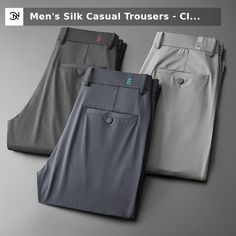 👜✨ Don't Miss Out! 🎉👜 🔥 Men's Silk Casual Trousers  - Clearance 🔥⎆ https://nicholecollection.com/products/mens-silk-casual-trousers-clearance ⎆ Only $52.99 right now ⎆ ►  Free shipping and an Extra 10% off on all orders $59.99 or more. While supplies last! Shop Here ➣ https://nicholecollection.com/products/mens-silk-casual-trousers-clearance 
#foryoupage #shopping #nicholecollection #discountcode #FYP
#Fashion #OOTD (Outfit of the Day) #Style #Clothing #Trendy #Fashionista #StreetStyle #OutfitInspiration
#WardrobeEssentials #FashionTrends #DressToImpress Big And Tall Straight Leg Pants For Business Casual, Casual Big And Tall Pants With Welt Pockets, Vegan Handbags, Lightweight Pants, Casual Trousers, Ootd Outfit, Clearance Sale, Fashion Flats, Fashion Pants