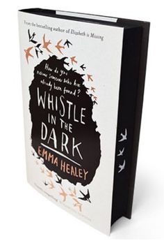 the book cover for whistle in the dark by emma henley is black and white