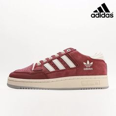 Adidas Originals Centennial 85 Low Burgundy / Cloud White / Cream White GX2216 Adidas Centennial, Adidas Low, Earthy Outfits, Cloud White, White Cream, Cream White, Adidas Originals, Adidas, Cream