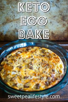 the keto egg bake is ready to be baked in the oven and served