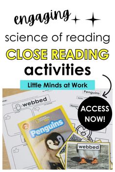 penguin reading activities for kids and adults with text that reads engaging science of reading close reading activities little minds at work