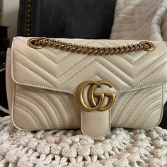 Brand New Gucci Bag. Can Wear It Like Crossbody Or On Shoulder. Comes With Dust Bag. Gucci Shoulder Bag With Gold-tone Hardware, High-end Gucci Shoulder Bag, High-end Gucci Shoulder Bag With Gold-tone Hardware, Designer Gucci Shoulder Bag With Gold-tone Hardware, High-end Gucci Bags With Gold-tone Hardware, Designer Gucci Shoulder Bag, Luxury Gucci Crossbody Shoulder Bag, Classic Gucci Shoulder Bag For Everyday Luxury, Gucci Rectangular Gold Bag