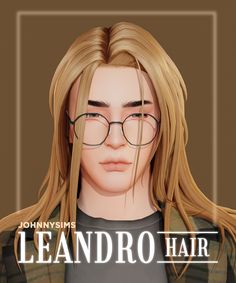 a woman with long blonde hair and glasses is shown in an avatar image for the game leandro hair