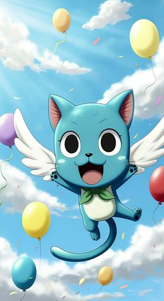 Happy ani ani blog Animals In Anime, Happy From Fairy Tail, Totem Animal, Falling In Love With Him