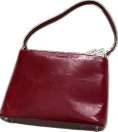 Burgundy Leather Shoulder Bag With Metal Hardware, Oxblood Color, Kate Spade Purple Rectangular Bag, Burgundy Leather-lined Crossbody Shoulder Bag, Bottom Light, Modern Red Shoulder Bag With Silver-tone Hardware, Burgundy Leather Shoulder Bag With Silver-tone Hardware, Vintage Kate Spade, Structured Bag