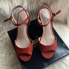 Charles David Rust Suede Wedges, Size 8, Worn Once Inside, Never Worn Outside, New Without Tags. Orange Shoes, Charles David, Suede Wedges, Womens Shoes Wedges, Color Orange, Wedding Outfit, Rust, The Outsiders, Wedges