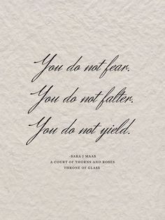 a piece of paper with the words you do not fear, you do not matter