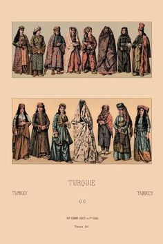 two pictures of people standing in front of each other, with the words turquie on them