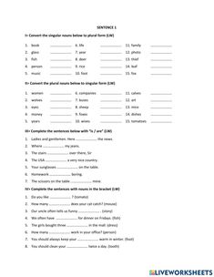 the worksheet is filled with words and numbers to help students understand what they are doing