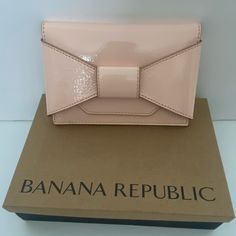 Never Used, Like New Condition. Small Mark On Front, See Pic But Not Visible When Closed. Envelope Style. Chic Rectangular Wallets For Shopping, Chic Rectangular Wallet For Shopping, Rectangular Wallets With Detachable Strap, Rectangular Wallets With Detachable Strap As Gift, Pink Wallet, Banana Republic, Wallets, Envelope, Like New