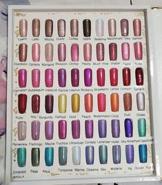 Colour chart from Sistaco FB group member Color Street, Diy Nails, Girly Things, Pen, Nail Art