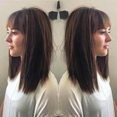 Long bob Lob Haircut With Bangs, Nutrition Quotes, Fitness Exercises, Lob Haircut, Top Hairstyles, Long Bob Hairstyles, Diet Nutrition, Haircuts With Bangs, Strawberry Blonde