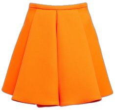 Chic Stretch Orange Skirt, Fitted Orange Pleated Skirt, Orange Short Length Skort, Orange Stretch Skort For Spring, Stretch Orange Skort For Spring, Spring Orange Stretch Skort, Trendy Orange Party Skirt, Chic Orange Mini Skort, Fitted Orange Mini Skort