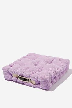 the lavender dog bed is made from cotton