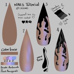 the instructions for how to use nail polish on your nails are shown in this image