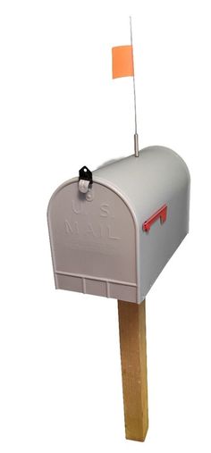 Jumbo-size, Flag-up mailbox for delivery notification. Alert homeowner the mail has been delivered. Up Mailbox, Mailbox House, Rural Mailbox, Mailbox Flag, Post Boxes, Post Box, Mailbox, House Warming, Outdoor Gardens