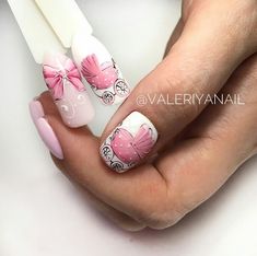 Maternity Nails, Sea Nail Art, Baby Shower Nails, Sea Nails, Grey Nail Designs, Diy Earrings Easy, Unghie Nail Art, Butterfly Nail Art, Baby Nails