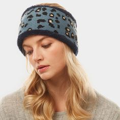 Color : Blue, Leopard Theme : Leopard Size : 9.8" X 3.9" Material : 50% Polyester, 50% Acrylic Leopard Print Fur Earmuff Headband Rodeo King Hats, Straw Cloche Hat, King Hat, Black Baseball Hat, H&m Fashion, Geometric Knit, Camo And Pink, Blue Leopard, Cuddl Duds