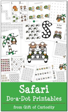 safari do - a - dot printables from gift of curiosity