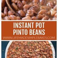 instant pot pinto beans recipe with text overlay