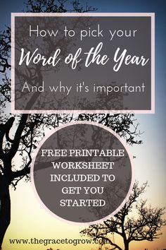 a tree with the words how to pick your word of the year and why it's important