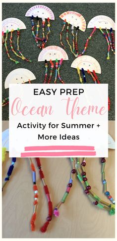 an ocean theme activity for summer and more ideas with the text easy prep ocean theme