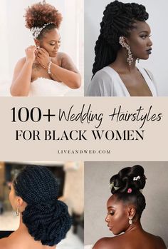 100+ wedding hairstyles for black women Messy Bridal Bun, Updo Cabello Natural, Hairstyle For Ladies, Natural Hair Updo Wedding, Wedding Hairstyles For Black Women, Afro Wedding Hairstyles, African Wedding Hairstyles