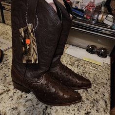 New With Tags Smoke Free Home Barn Boots, Nocona Boots, Black Leather Cowboy Boots, Composite Toe Work Boots, Mens Western, Snakeskin Boots, Steel Toe Boots, Leather Western Boots, Mens Cowboy Boots