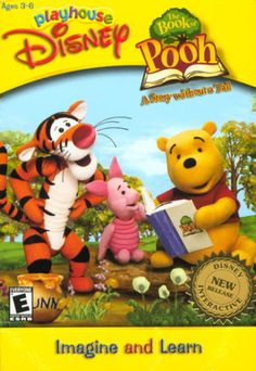 winnie the pooh and piglet's story book with an image of them