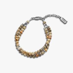 Petoskey Stone Beaded Bracelet | Shinola® Detroit Casual Braided Bracelets With Natural Stones For Healing, Natural Stone Beaded Bracelets For The Beach, Brown Natural Stones Beaded Bracelets For Beach, Petoskey Stone Jewelry, Pyrite Bracelet, Beaded Braclets, Petoskey Stone, Stone Feature, Jewelry Inspo