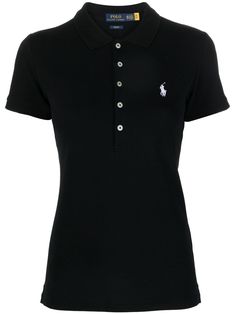 Polo Pony, Black Polo Shirt, Polo Ralph Lauren Women, Versace Outfit, Black Polo, Ralph Lauren Women, Ralph Lauren Outfits, Polo Shirt Women, Ralph Lauren Tops