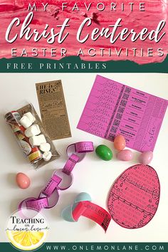 easter activities for kids and adults with the text, my favorite christ centered easter activities free printables