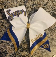 Senior Cheer Bow, 2023 Cheer Bow, Beautiful Full Glitter Cheer Bow, 2024 Senior Bow, Team Glitter Bows. White Cheer Bow. Great Senior Night - Etsy Cheer Ribbon, Sideline Cheer, Cricut Projects Easy, Glitter Cheer Bow, Cheerleading Bows, Cheer Poses, Cheer Hair, Glitter Heat Transfer Vinyl