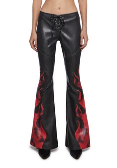 base|black Lace Up Leather Pants, Flame Pants, Lace Up Pants, Current Mood Clothing, Fashion Closet, Free Socks, Current Mood, Low Waist, Black Media