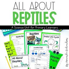 an all about reptiles book with pictures and text