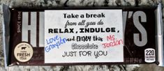 there is a sign on the wall that says relax, indulge and don't miss just for you