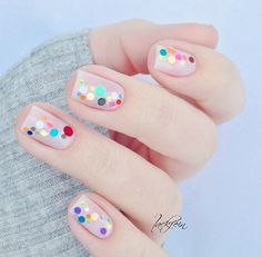 Dots French Pedicure, Gel Pedicure, Confetti Nails, Bright Summer Nails, Dot Nail Art, Her Nails, Glamorous Nails, Spring Nail Art