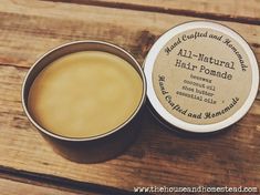 Hair Pomade Men, Haircare Natural, Homemade Coconut Oil, Mens Pomade, Handmade Soap Recipes