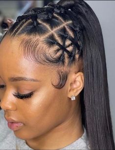 Hairstyles According To Face Shape, Ponytail Hairstyle Ideas, High Ponytail Hairstyles, Weave Ponytail Hairstyles, Short Hair Hairstyles, Ponytail Hairstyle