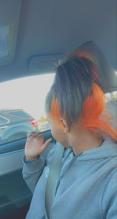 Underdye Hair, Orange Hair Dye, Peekaboo Hair Colors, Girl Hair Colors, Peekaboo Hair