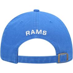 Add a fresh, new look to your selection of Los Angeles Rams gear with this Finley Clean Up hat. This '47 cap has a low crown that sits snug against your head complemented by a relaxed fit and adjustable strap. Crisp Los Angeles Rams graphics serve as a stellar show of support for your gridiron favorites.Add a fresh, new look to your selection of Los Angeles Rams gear with this Finley Clean Up hat. This '47 cap has a low crown that sits snug against your head complemented by a relaxed fit and adj Blue Curved Bill Baseball Cap For Game Day, Adjustable Dad Hat With Curved Brim For Sports Fans, Adjustable Curved Brim Fan Gear Hats, Adjustable Curved Brim Hats For Fan Gear, Blue Collegiate Hat With Curved Bill, Collegiate Blue Hat With Curved Brim, Blue Collegiate Hat With Curved Brim, Blue Curved Brim Collegiate Hat, Adjustable Curved Visor Hat For Fan Gear