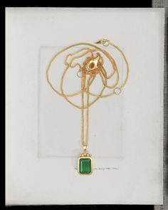 The Aisha Necklace is an emblem of abundance, featuring an emerald-cut green agate set in 18k gold vermeil. The pendant hangs gracefully from a classic curb chain, crowned with Temple's signature rivet bail.

#emeraldnecklace #goldnecklace #cablechain Necklace With Meaning, Emerald Necklace Gold, Necklaces With Meaning, Gemstone Pendant Necklace, Emerald Necklace, With Meaning, Green Agate, Gemstone Necklace Pendant