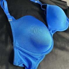 Mopas Intimates Blue Bra Rhinestone Straps Adjustable Straps Underwire This Color Is Gorgeous! Love The Rhinestone Detail! Blue Stretch Bra With Medium Bust Support, Blue Bra With Medium Bust Support And Stretch, Blue Bra With Medium Bust Support, Blue Underwire Bra With Medium Bust Support, Blue Full Coverage Bra With Medium Support, Blue Full Coverage Bra With Medium Bust Support, Blue Stretch Bra With Removable Pads, Stretch Underwire Bra In Light Blue, Blue Push-up Bra With Removable Pads