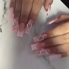 Unghie Nail Art, Light Pink Nails, Pink Acrylic Nails, Square Acrylic Nails, Nails Inspo, Long Acrylic Nails