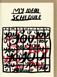 a piece of paper with writing on it and the words'my ideal schedule '