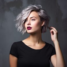 Short haircuts for Thin hair to Boost Your Volume Asymmetrical Cut Hairstyles, Silver Bob, Choppy Pixie, Short Choppy Haircuts, Hair Pics, Long To Short Hair, Wavy Haircuts, Bald Hair, Asymmetrical Cut